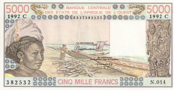 Banque Centrale  5000 Francs  C-Burkina Faso Dimensions: 200 X 100, Type: JPEG